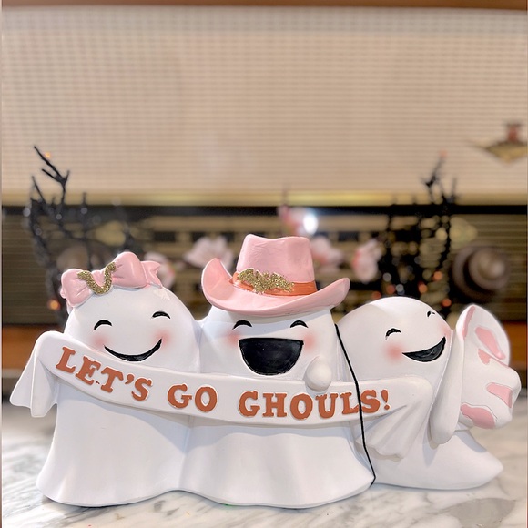 Goblin and Ghoul Other - ✨NEW👻Goblin and Ghoul Let’s go Ghouls! Pink Cowboy Ghost Trio Decor👻